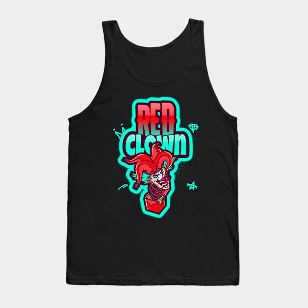 Red Clown Story Tank Top by Geek Story AD